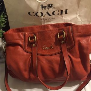 Authentic Coach Burnt Orange Satchel